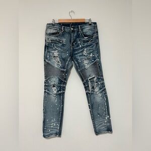 DOPE Men's Distressed Moto Jeans Sz 34